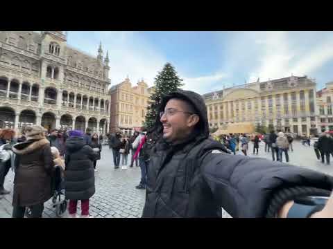 🇧🇪 BRUSSELS BELGIUM WALKING TOUR😍 جولة في بلجيكا بروكسيل🌧️مغربي في الغربة😍😍