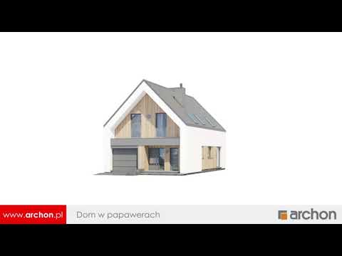 Dom w papawerach – Mały dom w stylu nowoczesnej stodoły I ARCHON+ Projekty Domów