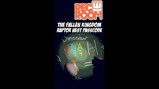 How to open the Raptor nest door in RecRoom Fallen Kingdom!!