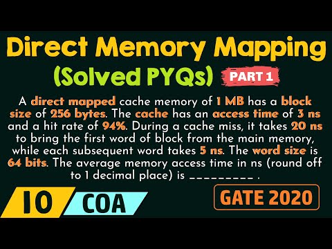 Direct Memory Mapping – Solved PYQs Part 1