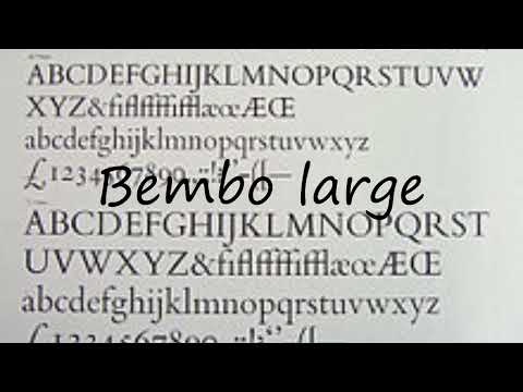 How to pronounce Bembo large in English?