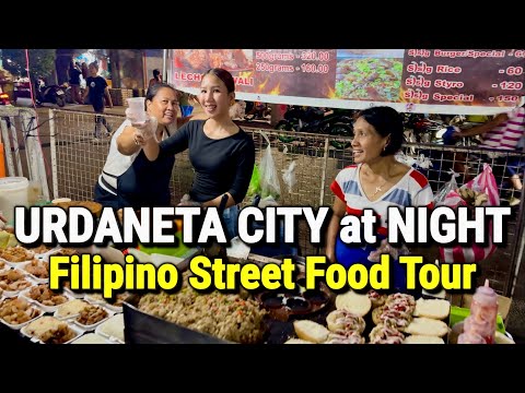 PHILIPPINES STREET FOOD TOUR in URDANETA CITY 🇵🇭 Pangasinan Night Walk & Market Food Tour!