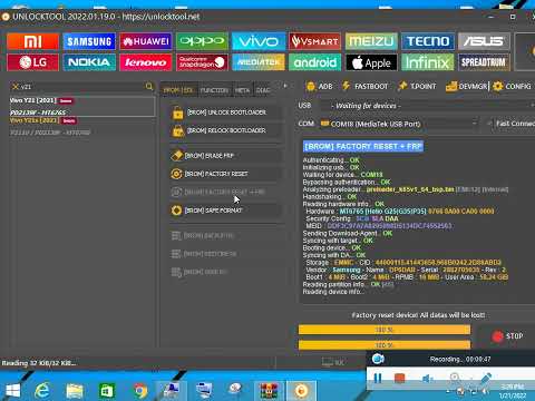 Vivo V20 V2023 factory reset, unlock code, FRP, read a pattern, hard reset, without deleting data,