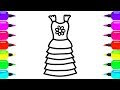 How To Draw A Dress Coloring Page House Coloring Book