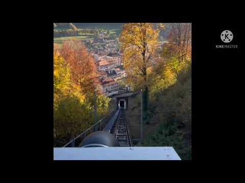 Mont soleil st imer funicular in  autaum full tour