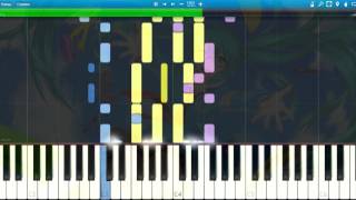 Video thumbnail of "[Hatsune Miku] Monochrome Blue Sky Piano Synthesia Tutorial"