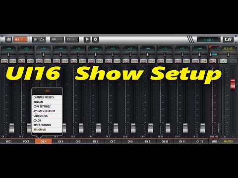 Soundcraft UI16 Show Setup