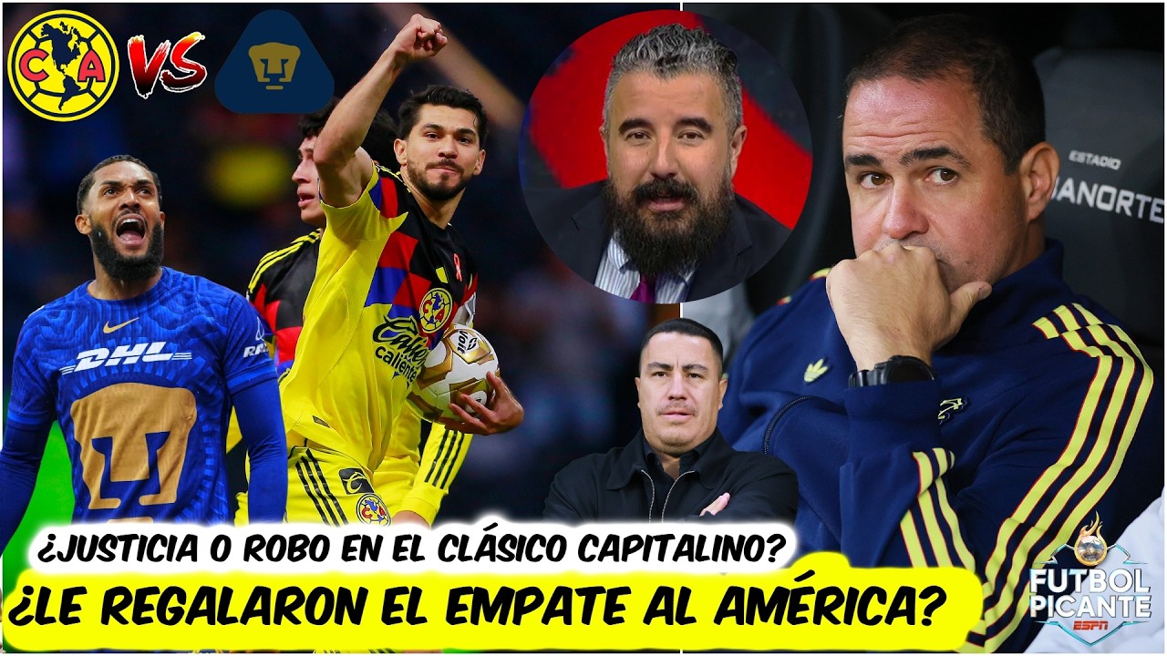 POLÉMICO EMPATE. AMÉRICA REMONTA ante PUMAS y deja TODO ABIERTO para la vuelta | Futbol Picante