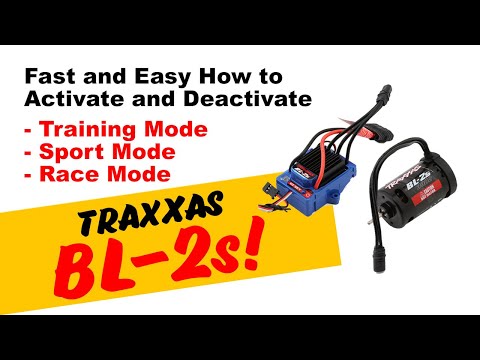 How to deactivate and activate Training, Race, and Sport mode on your TRAXXAS BL-2s ESC