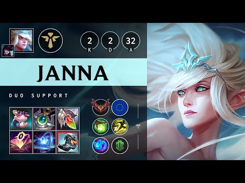 Janna Support vs Rakan - EUW Grandmaster Patch 25.04