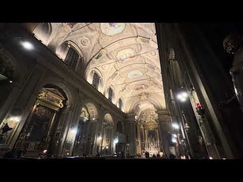 Sunday evening mass in Bologna Italy 