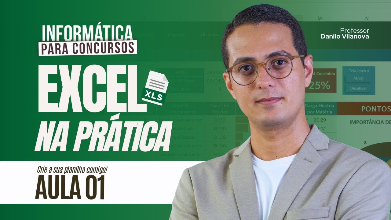 EXCEL PARA CONCURSOS - Aula 01 Informática com Danilo Vilanova #opior #concurso #excel