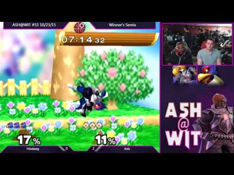 Hindawg (Falco) vs. Kels (Marth, Sheik, Fox, Falco) - ASH@WIT #33 Melee Winner's Semis