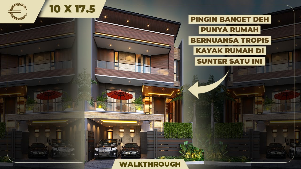 Video 3D Desain Rumah Modern 3.5 Lantai Bapak LBY - Sunter, Jakarta Utara