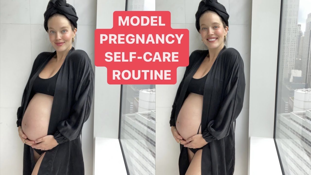 Model Pregnancy Self-Care Routine - Body + Belly Care, Skincare, Shower Routine Emily DiDonato - Emily DiDonato
