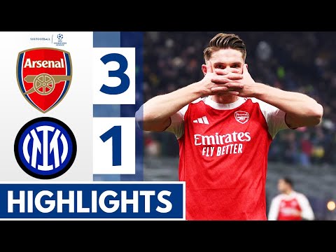 Inter Milan vs Arsenal 1-3 - Highlights & All Goals - Gabriel Jesus Brace & Gyokeres Goal