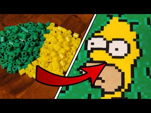 The Perfect Homer Simpson Perler? (Emerge from Bushes Meme!)
