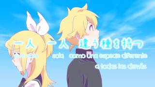 Ningen Dokku ft. Kagamine Rin ★ Len - 「The straight-faced science girl」 - Sub español.
