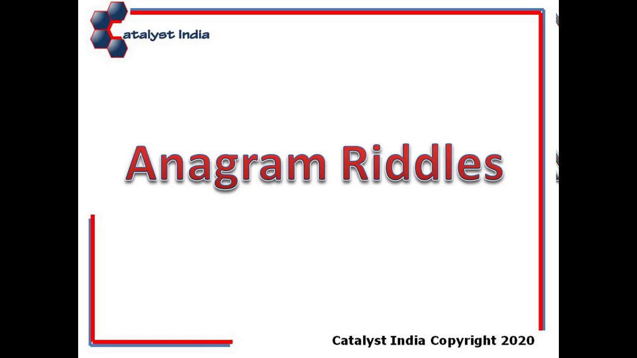 BDC Worksheet Instructions - Anagram Riddles