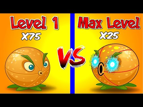 PvZ 2 Challenge - 75 Plants Level 1 Vs 50 Plants Level Mid Vs 25 Plants Level Max Vs Zombies Level 7