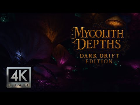 Dark Enchanted Mushroom Cave Ambience Relaxing Music & Trickling Water   Dim Edition