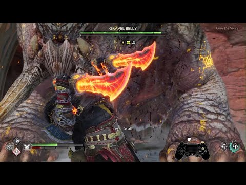 🪨💀 God of War Ragnarök – Gravel Belly Boss Fight (Give Me Story Difficulty) 🪓