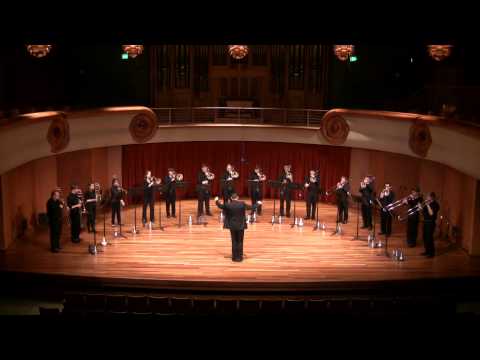 Columbus State University Trombone Choir performing "6.35"