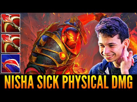 NISHA With EMBER SPIRIT Carry Did 70 000 Hero DMG | Sick Double Daedalus & Desolator Item Build
