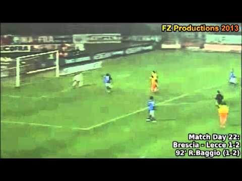 Serie A 2003-2004, day 22 Brescia - Lecce 1-2 (R.Baggio goal)