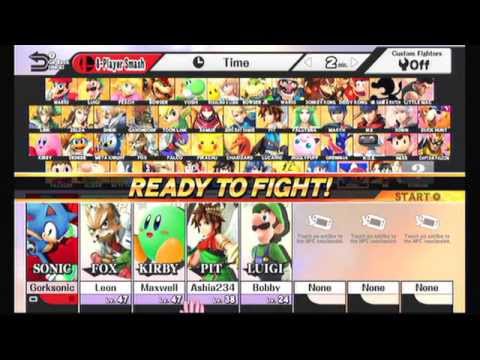 Super Smash Bros 4 Wii U: Amiibo 8 Player Smash GP1