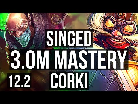 SINGED vs CORKI (MID) | Rank 1 Singed, 3.0M mastery, 4/2/13, 600+ games | EUW Challenger | 12.2