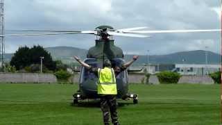 preview picture of video 'Irish Air Corps AW139 taking off from Tralee'