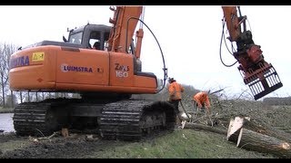 preview picture of video 'Bomen kappen langs Eemskanaal,ter hoogte van Appingedam.20-2-2013 wmv'