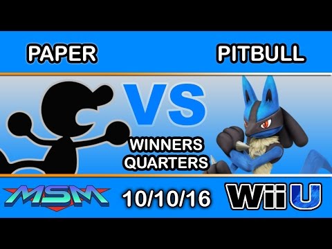 MSM 69 - Paper (Mr. Game & Watch) Vs. A2 | Pitbull (Lucario) Winners Quarters - Smash Wii U