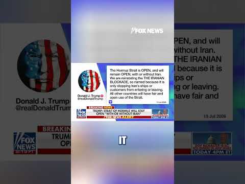 BREAKING: Trump makes MAJOR announcement on Iranian blockade #shorts #foxnews #trump #iran