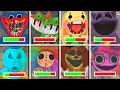 Poppy Playtime Chapters 1 2 3 4 All BOSSES With HEALTHBARS In BRIGHT Mode