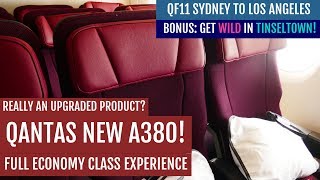 QANTAS NEW A380 ECONOMY CLASS (SORT OF...)  | QF11 FLIGHT REVIEW | SYDNEY TO LOS ANGELES