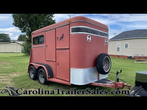 2000 Adam 2 Horse Straight Load Trailer, Great Run Around Trailer! 🐎🐎