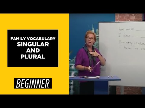 Beginner Level Family Vocabulary Singular and Plural | English For You