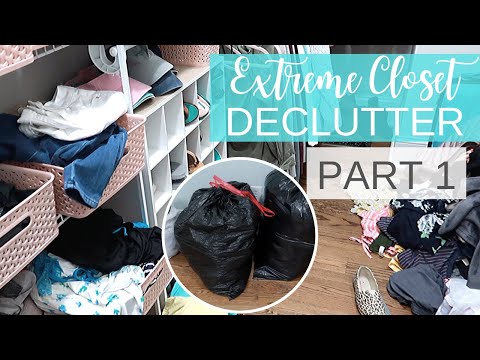 Extreme Closet Declutter | Closet Declutter Before and After | Closet Declutter Minimalism