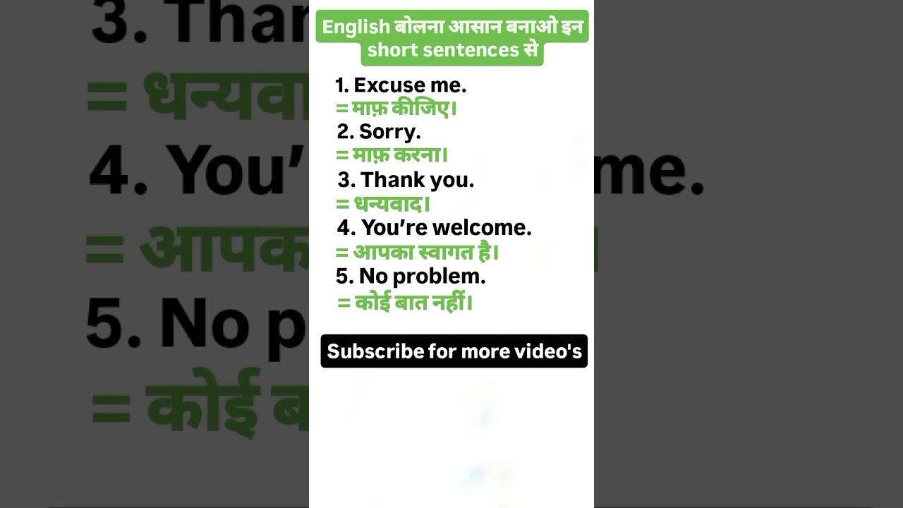 Speak English Easily 📝 | Daily Use Sentences