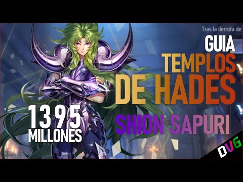 GUÍA DE TEMPLOS DE HADES SHION SAPURI 1395 MILLONES DE DAÑO | GUÍAS ENERO 2024 DIFICULTAD DIFÍCIL