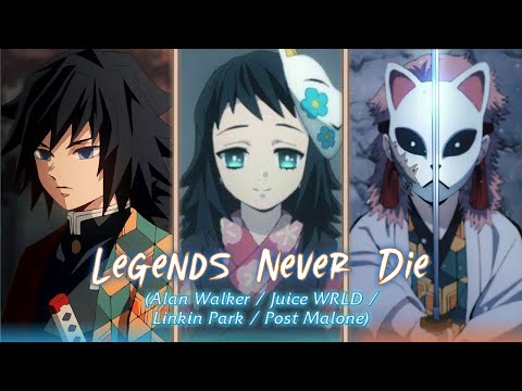 Nightcore - Legends Never Die (Alan Walker, Linkin Park, Post Malone, Juice WRLD) - Lyrics