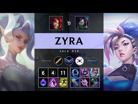 Zyra Mid vs Akali - KR Diamond Patch 25.15