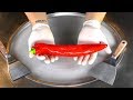 ASMR EXTRA HOT Jumbo Chili Ice Cream Rolls Oddly Satisfying Fried Chilli Ice Cream Spicy Food