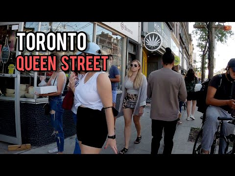 Toronto Saturday Queen Street Downtown September 2021 Canada
