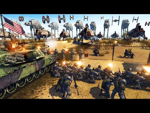 Every Star Wars Army Invasion of EARTH's Area 51 Military Base!