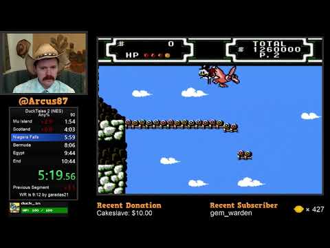 DuckTales 2 NES speedrun in 10:41 by Arcus