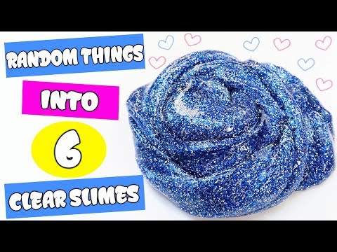 Mixing Random Things Into Clear Slimes ! Satisfying Slime ASMR Video Video