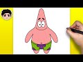 How to Draw Patrick Star from SpongeBob SquarePants | Easy Step-by-Step